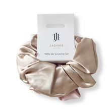 Load image into Gallery viewer, Jadore Silk Scrunchie 2 Pack